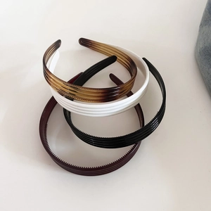 Lot de serre-têtes minimalistes antidérapants en acrylique : ambre, blanc, noir, rouge
