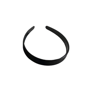 Serre-tête simple en acrylique noir avec dents pour femme, accessoire de cheveux