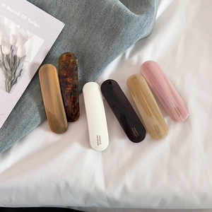French Style Vintage Acetate Spring Hair Clip For Women Oval Marble Pattern Hairpin Elegant Chic Geometric Hair Accessories