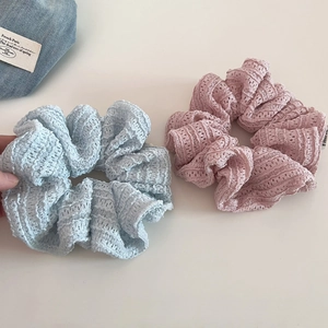 Korean Style Sweet Hollow Lace Scrunchie Gentle Large Intestine Hair Ring Fresh Lace Trim Hair Ties For Women Girls Jewelry