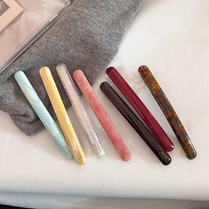 Acetate Hair Clip French Style Elegant Spring Barrette For Women Marble Tortoiseshell Pattern Chic Hairpin Hair Accessories