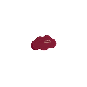 Sweet red cloud acetate hair clip with white France Handmade text on white background