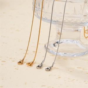 Collane a maglia serpente regolabili in acciaio inossidabile oro e argento con chiusura