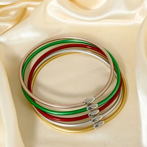 Minimalist Silicone Collar Necklace For Women Fashion Colorful Choker With Silver Magnetic Clasp Trendy Jewelry Neck Ring