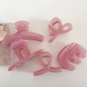 French Jelly Color Large Hair Claw Clips For Women Non-Slip PC Hair Catch Barrette Fashion Styling Hair Accessories