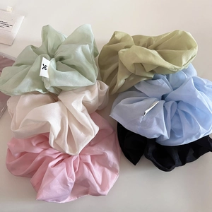 Lot de 6 chouchous en organza transparent aux tons pastels pour coiffures élégantes
