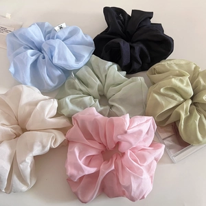Lot de 6 chouchous en organza scintillant aux tons pastel pour coiffures femmes