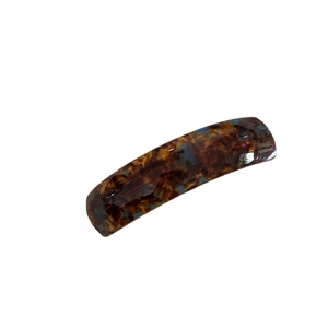 Handmade acetate tortoise shell hair clip with elegant amber pattern for women