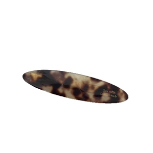 Vintage tortoiseshell acetate hair clip with gold Barrette La France lettering
