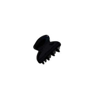 Classic French glossy black acetate hair claw clip for elegant women hairstyles