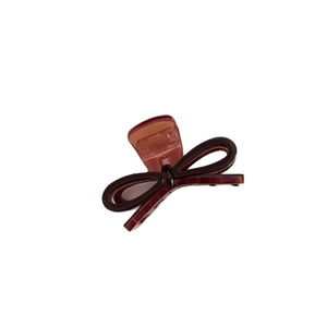Elegant french tortoise shell acetate bow hair claw clip for women's hair styling