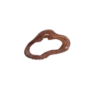 Amber brown translucent cloud hair claw clip with large wavy ring structure for women