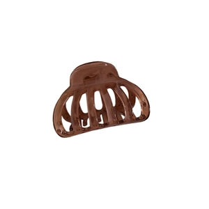 Elegant translucent dark brown pumpkin hair claw clip for women stylish hair styling