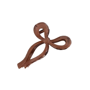 Elegant amber translucent bow hair claw clip for summer Korean style hair styling