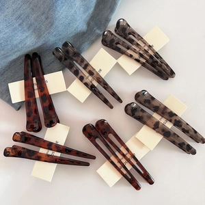 Fermagli Per Capelli In Plastica Con Stampa Leopardata Da Donna Vintage Grande Molletta A Becco D Anatra Accessori Per Capelli