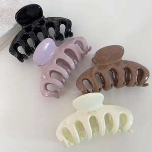 Grandes pinces à cheveux brillantes en quatre couleurs pour coiffure épaisse