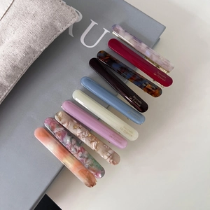Barrette Cheveux En Acétate Bec De Canard Style Français Minimaliste Pour Femme Accessoire Cheveux Géométrique Antidérapant