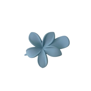 Eleganter hellblauer matter Harz Blumen Haarclip für koreanische Frisuren