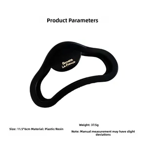 Detail showing dimensions 11.5x6cm and matte black cloud hair claw clip for women