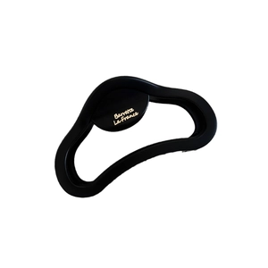 Matte black heart cloud hair claw clip with gold French text for hair styling