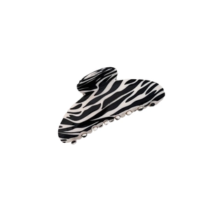Minimalist large zebra pattern shark hair claw clip for women's hair styling