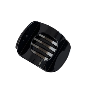 Elegant minimalist black square hollow hair claw clip with nonslip teeth for women