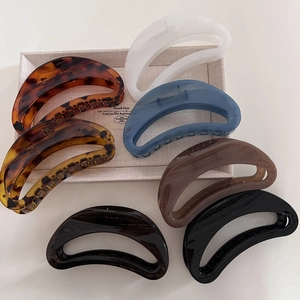 French vintage tortoiseshell moon hair claws in seven assorted elegant colors and patterns