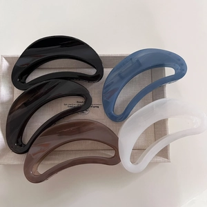 French vintage tortoiseshell large crescent hair claws in five assorted colors for thick hair