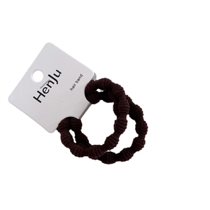 Lot de 2 élastiques à cheveux spirales marron foncé à haute élasticité sur carte