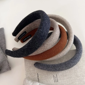 Serre-têtes épais en laine et éponge multicolores pour un look minimaliste et élégant