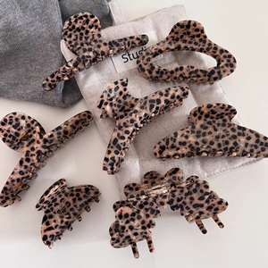 Vintage Leopard Print Acetate Hair Claw Clip For Women High Sense French Style Strong Hold Fashion Hair Clip Hair Accessories