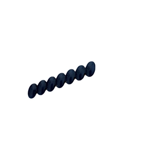 Glossy deep blue oval acetate hair clip for women with a sleek mirror finish surface