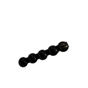 Pince à cheveux minimaliste en acétate à billes noires gravée France Handmade
