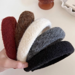 Classic plush wool headband collection in warm autumn colors for elegant vintage style