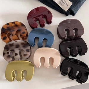 Pince à Cheveux en PC Style Français Épaissie en Forme de M Mode Minimaliste Pince à Cheveux pour Femmes Accessoire Quotidien