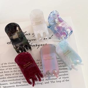French Style Acetate Hair Claw Clip Small Marble Pattern Shark Clip Strong Hold Hair Catch For Women Girls Hair Accessories