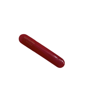 Elegant red acetate hair clip with gold France Handmade lettering for a minimalist style