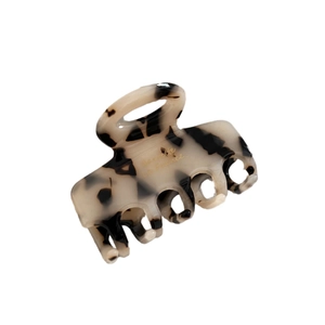 Elegante pinza per capelli in acetato marmorizzato con scritte dorate Barrette La France