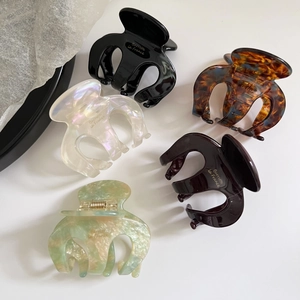 French Style Acetate Hair Claw Clip For Women Korean Elegant Small Octopus Hair Clip Geometric Tortoise Shell Hair Accessory