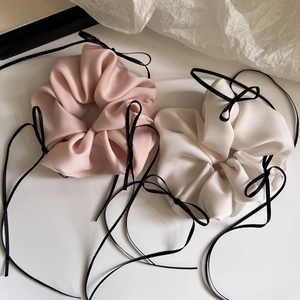 Eleganter Ballett-Stil Schleife Band Haargummi Süßer Stoff Haarreif Weicher Gefalteter Pferdeschwanz Halter Damen Haarschmuck