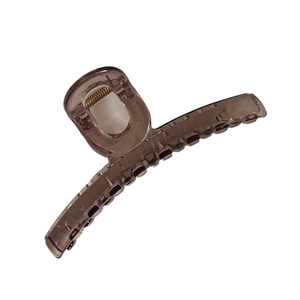 Pince à cheveux élégante de 13cm marron translucide pour coiffure volumineuse