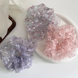 Floral Mesh Haargummi Eleganter Organza Haarreif Weich Elastischer Pferdeschwanz Halter Süß Koreanische Mode Damen Haarschmuck