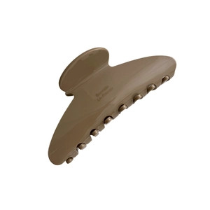 French style matte amber brown acetate large shark clip hair claw for elegant updos