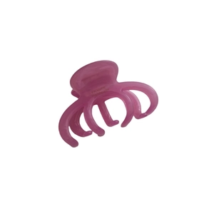 Elegant mauve acetate hair claw clip with France Handmade engraving for women hair styles