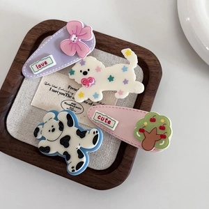Lot de barrettes mignonnes pour chat et chien avec nœuds et motifs animaux en résine