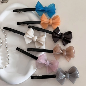Dolci Fermagli per Capelli a Fiocco in Acrilico Stile Coreano Colori Caramella Clip a Molla per Donna Fatti a Mano Design Lettera