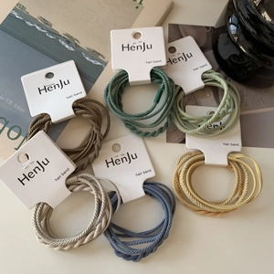 High Elasticity Braided Hair Ties For Women Morandi Color Twisted Rope Hair Bands Durable Ponytail Holder Fabric Hair Accessories