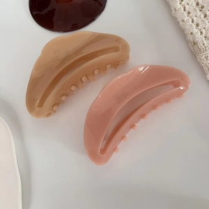 Lot de deux pinces à cheveux brillantes couleur gelée en abricot et rose style fait main