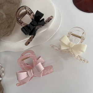 Pince à Cheveux Nœud Papillon en Acrylique Style Coréen pour Femme Élégante Pince Papillon Accessoires de Tête Quotidiens
