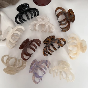 Grandi mollette per capelli vintage in acetato in vari colori e motivi per donne